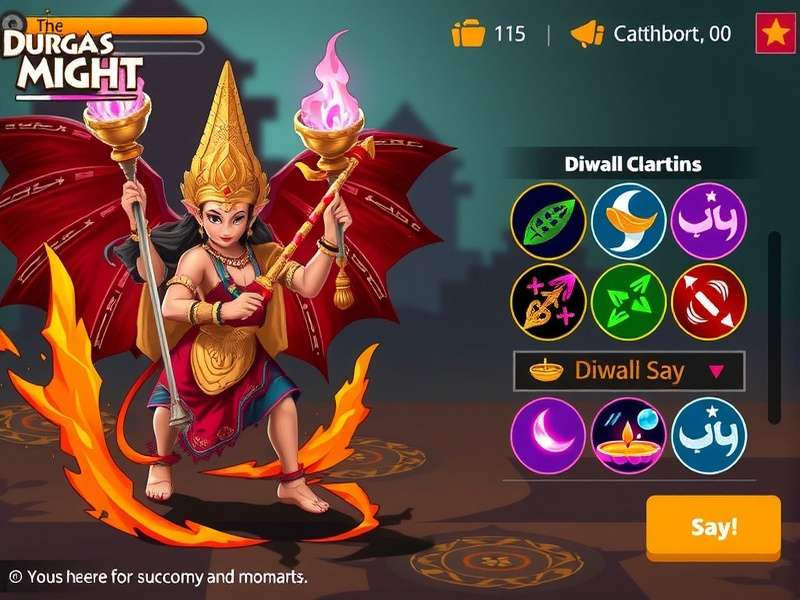 Durga S Might character customization and progression interface