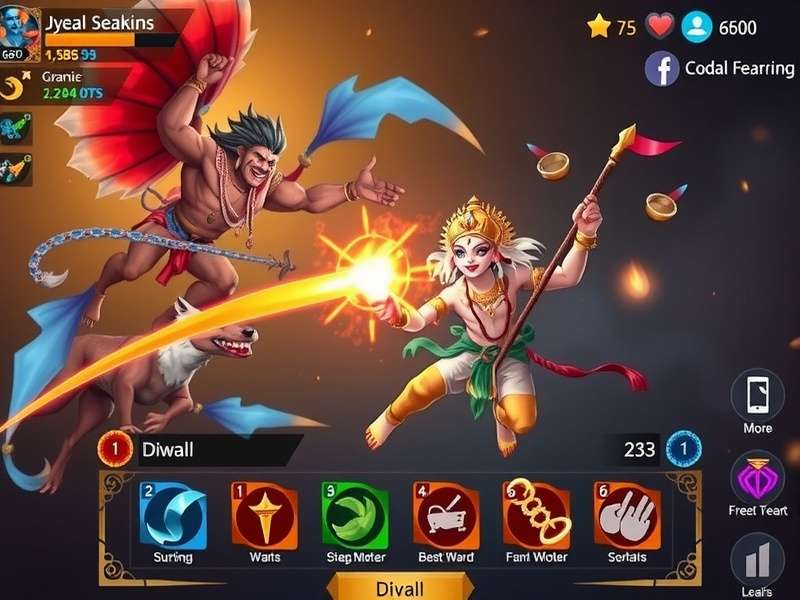 Durga S Might gameplay screenshot showing combat with mythological creatures